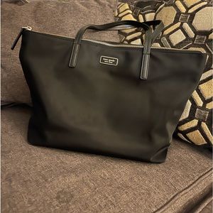 Black nylon Kate Spade tote bag